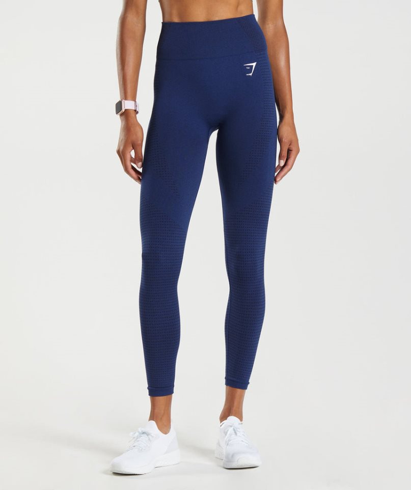 Women\'s Gymshark Vital Seamless 2.0 Leggings Blue | CA 560A87